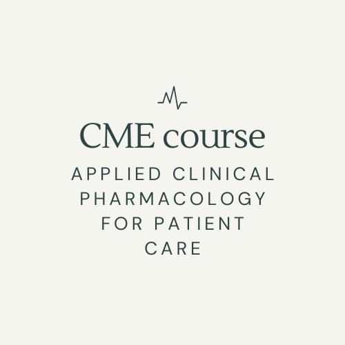 Applied clinical pharmacology for patient care. CME course